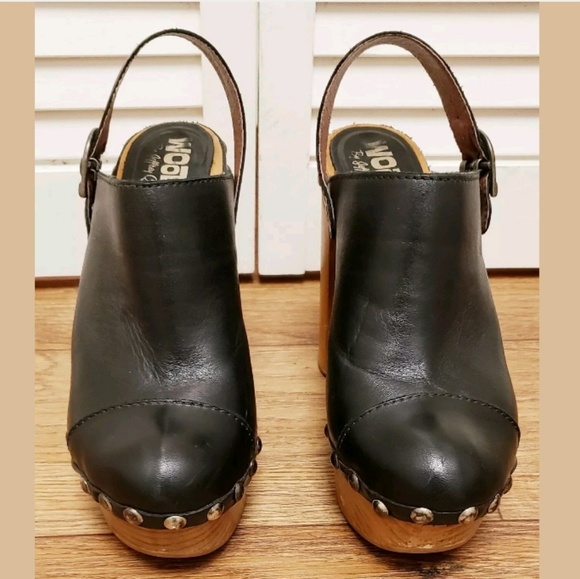 SOLD! {Jeffrey Campbell} Woodies Leather Clogs - Picture 5 of 8